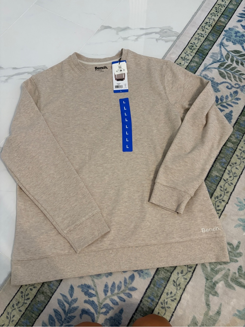 Bench Men's Crewneck Sweater in Light Beige